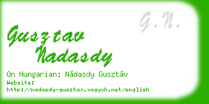 gusztav nadasdy business card